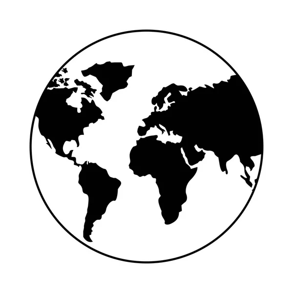 Carte du monde globe — Image vectorielle