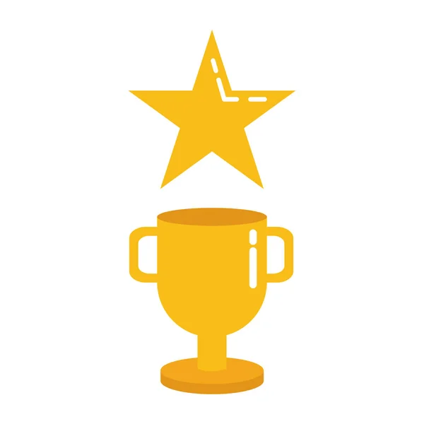 Trophy star winner video game — Stock Vector