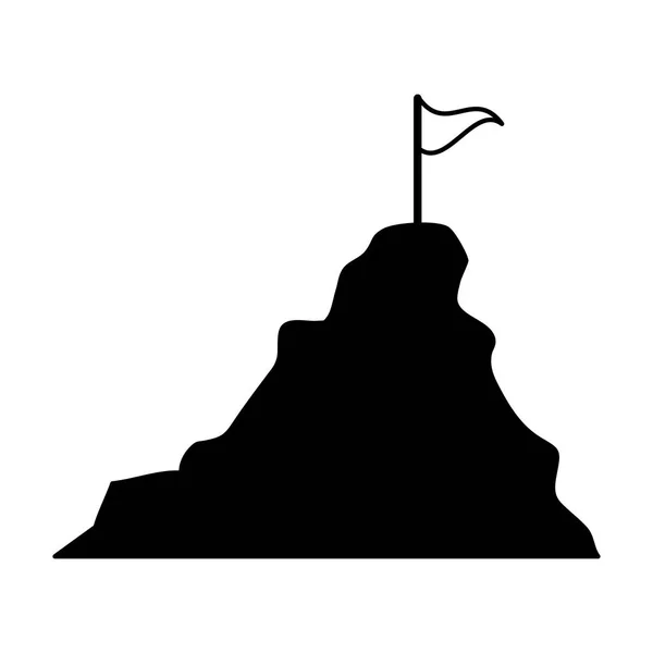 Succes berg vlag — Stockvector