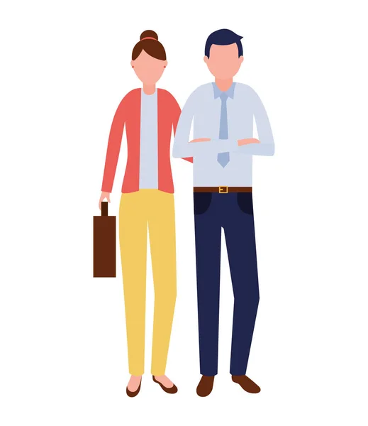 Hombre y mujer de negocios — Vector de stock