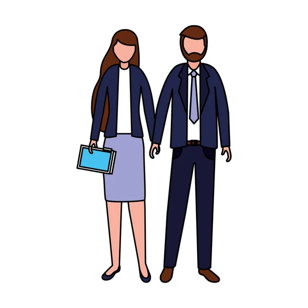 Uomo e donna d'affari — Vettoriale Stock