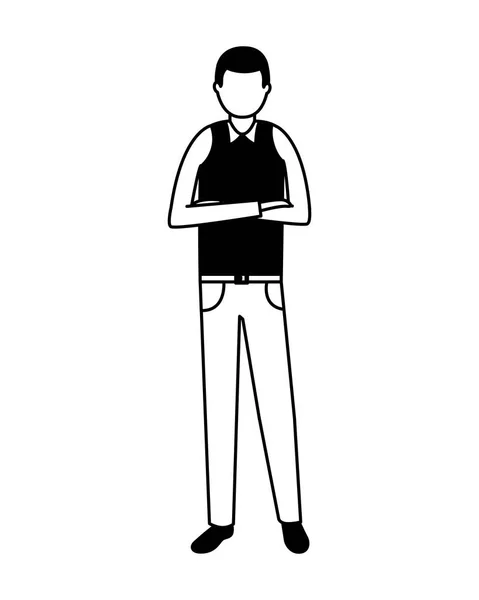 Homme d'affaires caractère masculin — Image vectorielle