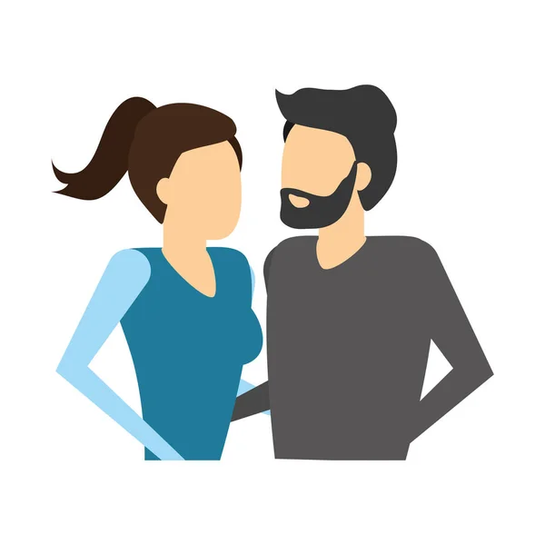 Muž a žena se drží za ruce — Stockový vektor