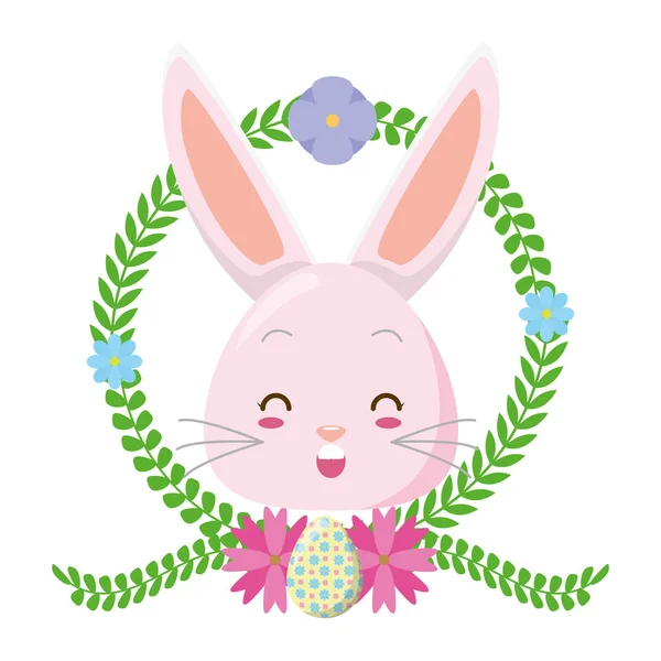 Mignon lapin visage dessin animé — Image vectorielle