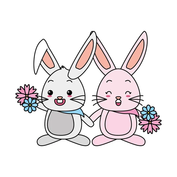 Mignon lapin dessin animé — Image vectorielle