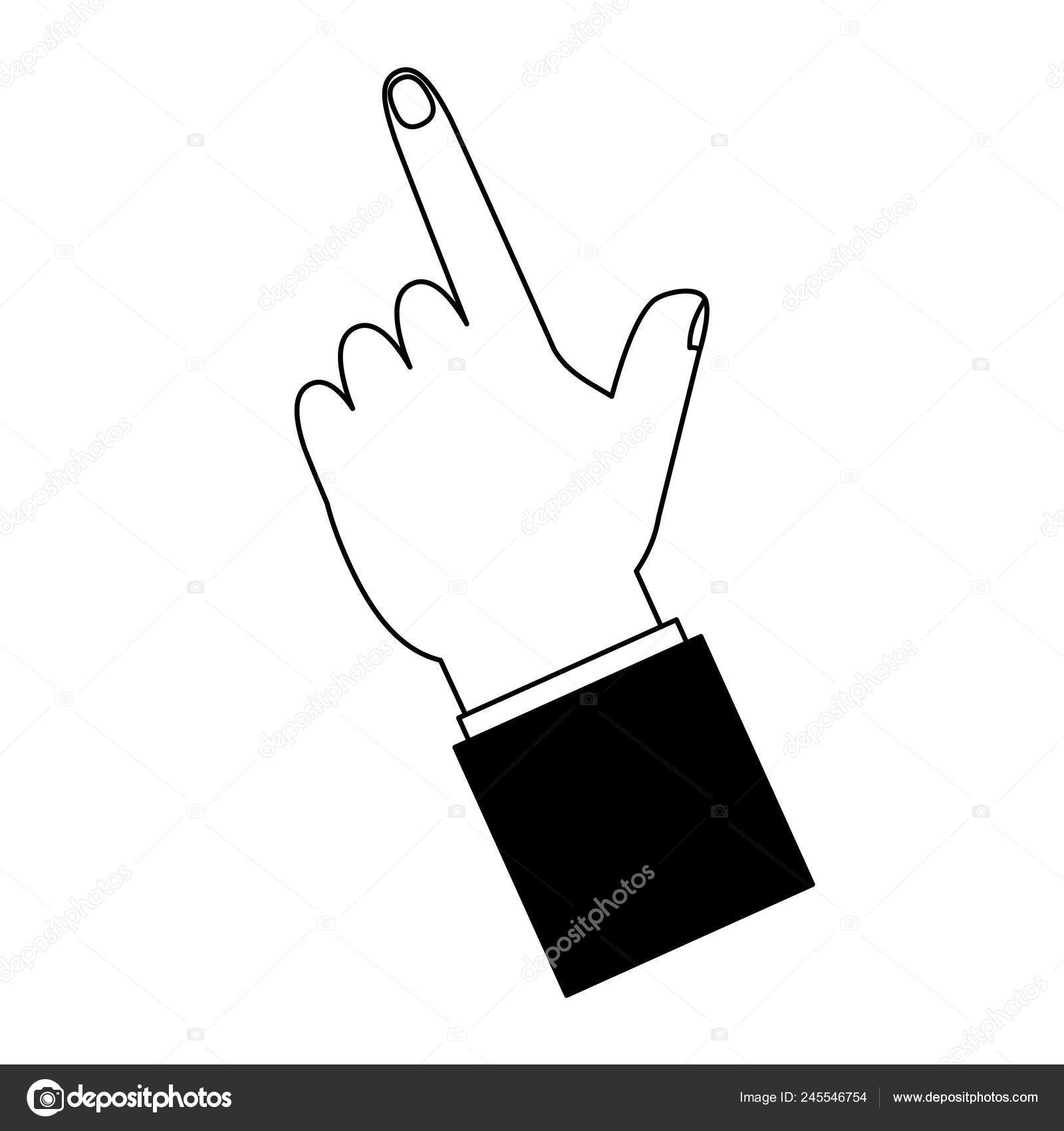 Hand Finger Pointing Up Stock Vector C Yupiramos 245546754
