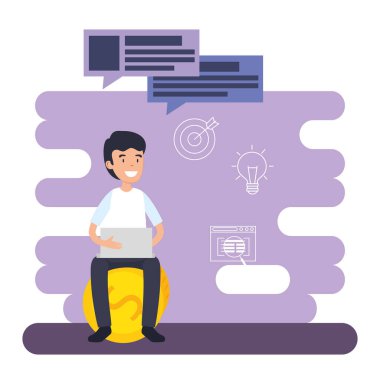 adam iş sikke ve sohbet kabarcıklar