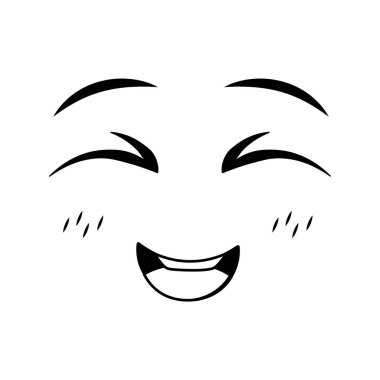 ifade karikatür beyaz arka plan vektör çizim yüz