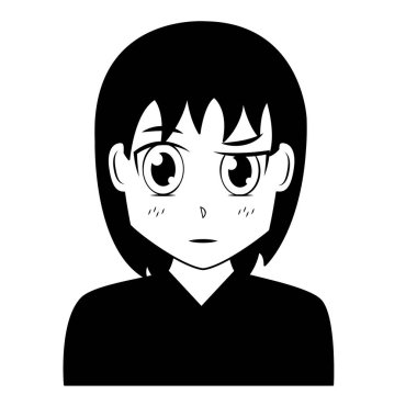 anime kız manga portre karakter