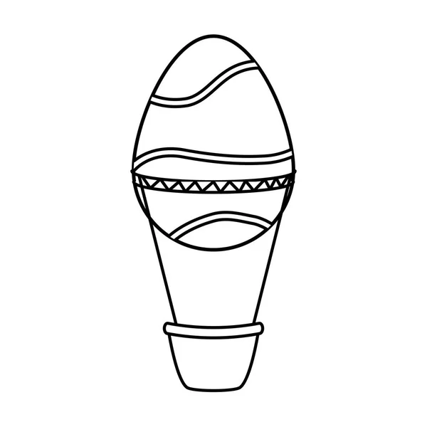 Корзина воздушного шара в форме пасхального яйца — стоковый вектор