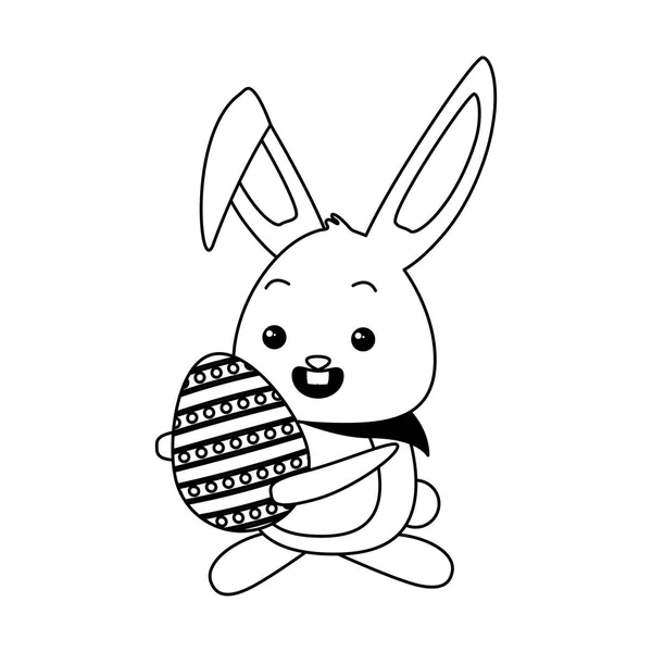 귀여운 토끼 부활절 달걀 — 스톡 벡터