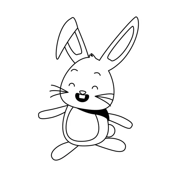 Симпатичный мультфильм про кролика — стоковый вектор