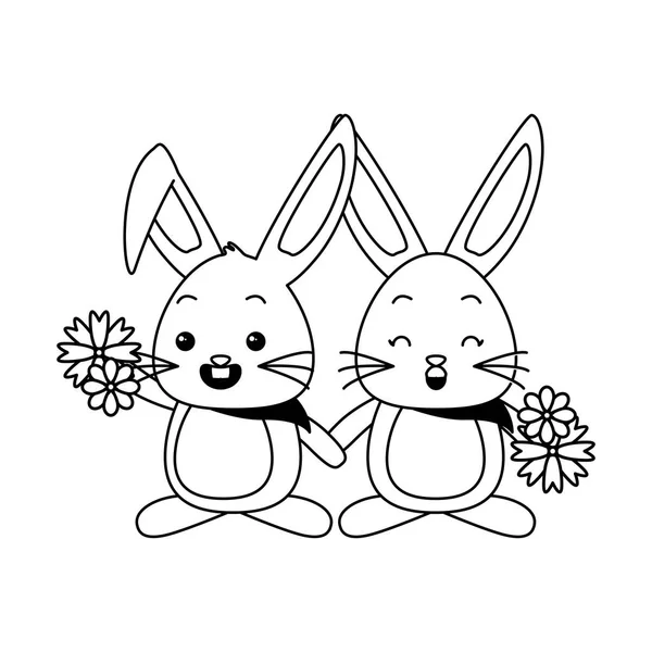 Mignon lapin dessin animé — Image vectorielle