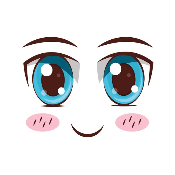 Cara de expresión de dibujos animados — Vector de stock