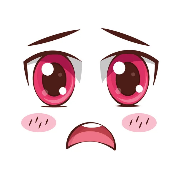 Espressione viso cartone animato — Vettoriale Stock