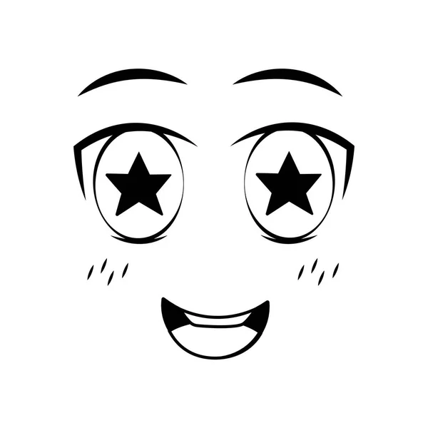Face expression cartoon — Stock Vector