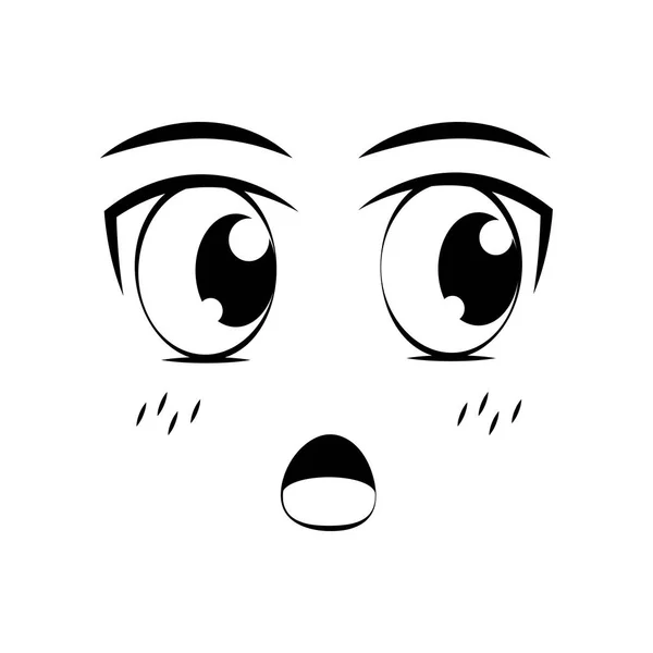 Espressione viso cartone animato — Vettoriale Stock