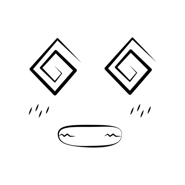 Caricature d'expression faciale — Image vectorielle