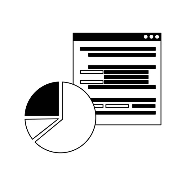 Website Sprachdiagrammkuchen — Stockvektor