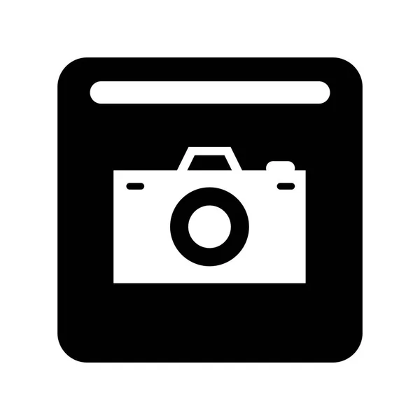 Cámara fotográfica redes sociales — Vector de stock