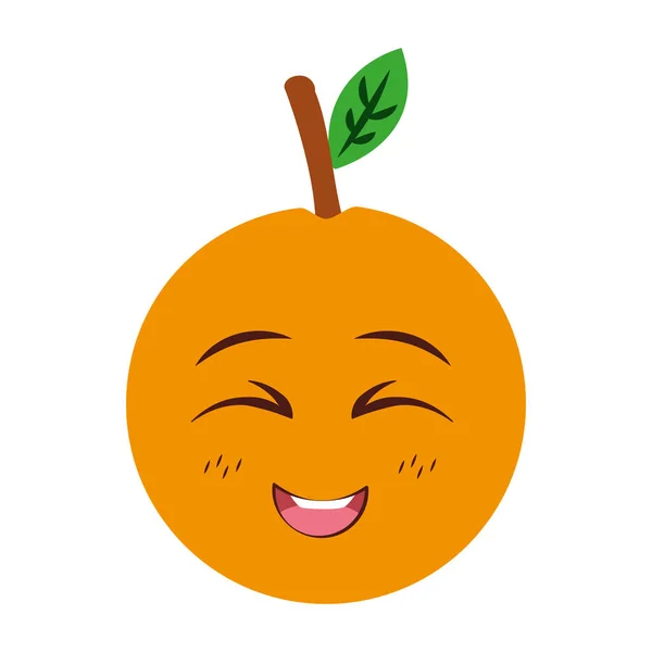 Kawaii orange cartoon character — Stock Vector