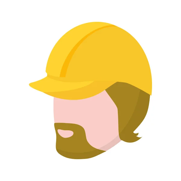 Worker face with helmet — Stock Vector
