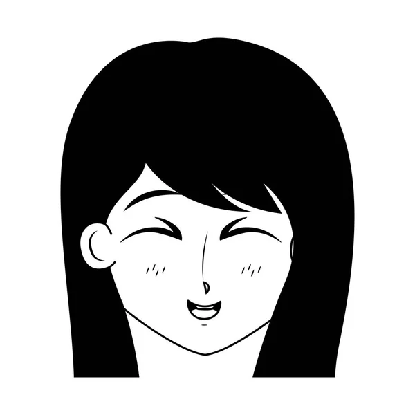 Girl anime manga — Stok Vektör