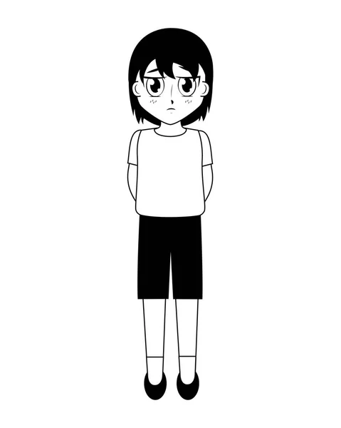 Anime Junge Manga-Charakter — Stockvektor