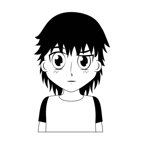 Boy anime manga — Stock Vector