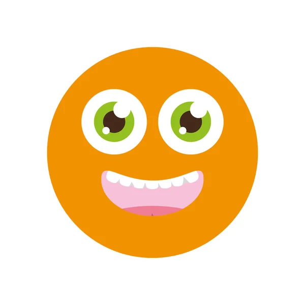 Emoji sonriente divertido — Archivo Imágenes Vectoriales