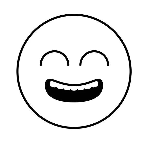 Smiley emoji grappig — Stockvector