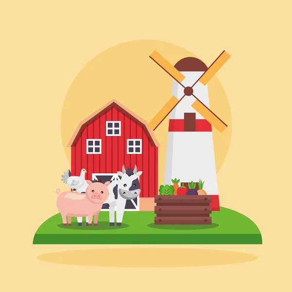 Farm fresh cartoon — Stock Vector
