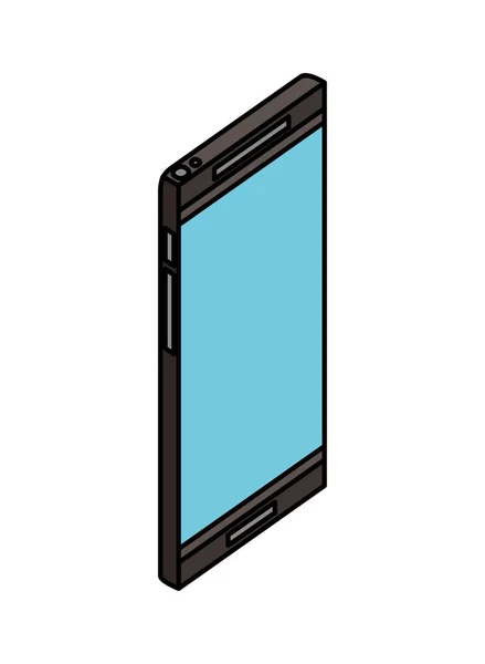 Smartphoneapparaat Digitale Witte Achtergrond Vectorillustratie — Stockvector