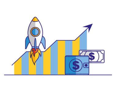 iş istatistikleri grafik ve m-cüzdan para