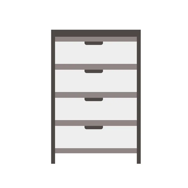 Meubles d'armoire sur fond blanc — Image vectorielle