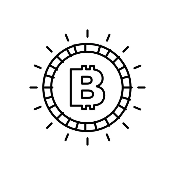 Bitcoin argent crypto-monnaie virtuelle — Image vectorielle