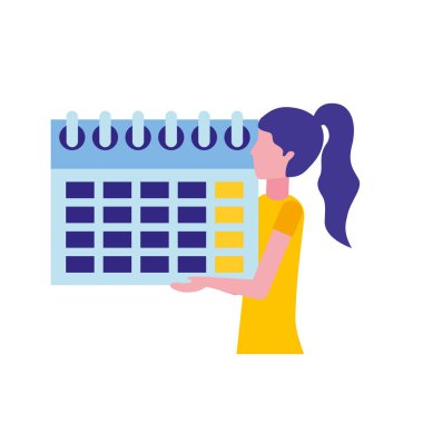 takvim anımsatıcı planlama tutan kadın