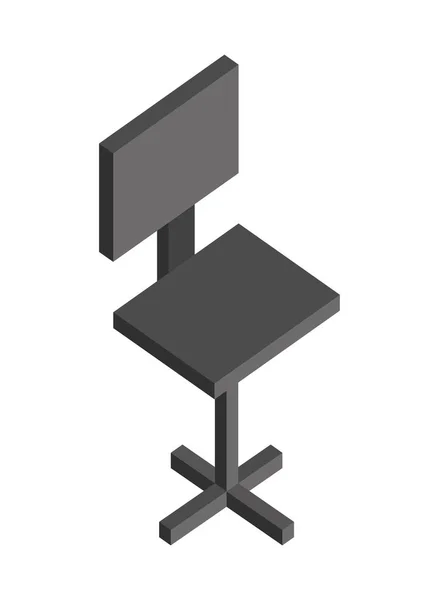 Muebles de la silla de oficina sobre fondo blanco — Vector de stock