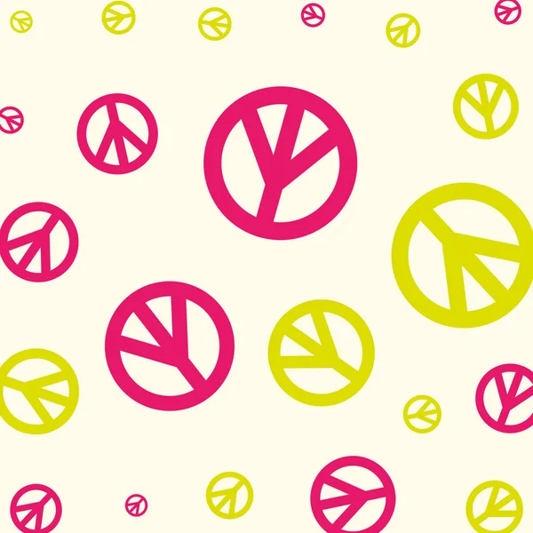 Barış ve sevgi hippi vintage desen