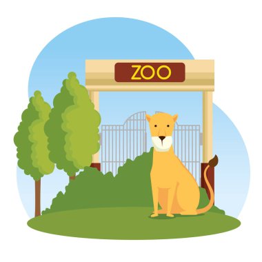 Aslan vahşi hayvan Hayvanat Bahçesi rezerv