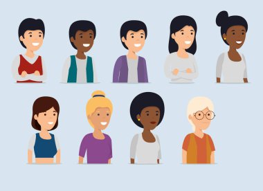 Kadınlar ve erkekler işbirliği mesajı ayarla