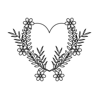 kalp sevgi çelenk çiçek Sevgililer kartı ile