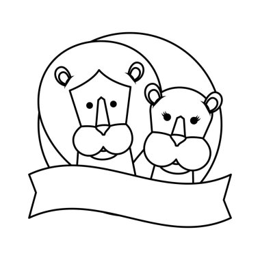 Afrika aslanları çift karakter