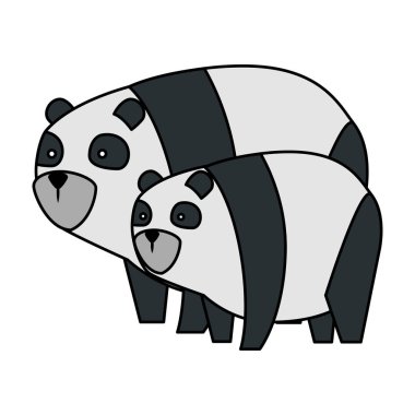 sevimli ayı pandalar aile karakterler