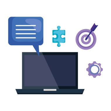 dizüstü bilgisayar ile iş ikonları/simgeleri