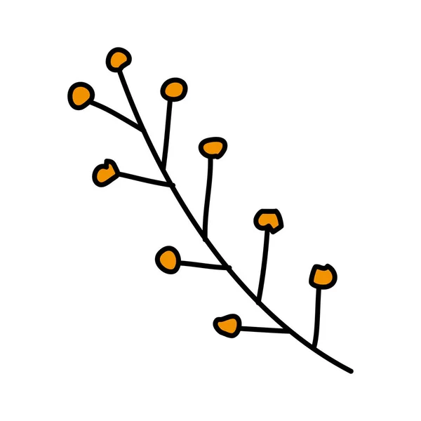 Гілка з листям рослини — стоковий вектор