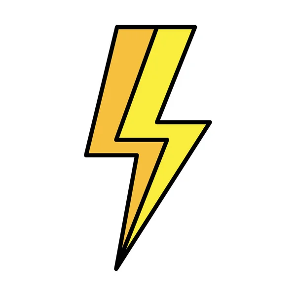 Schattig ray thunder pictogram — Stockvector