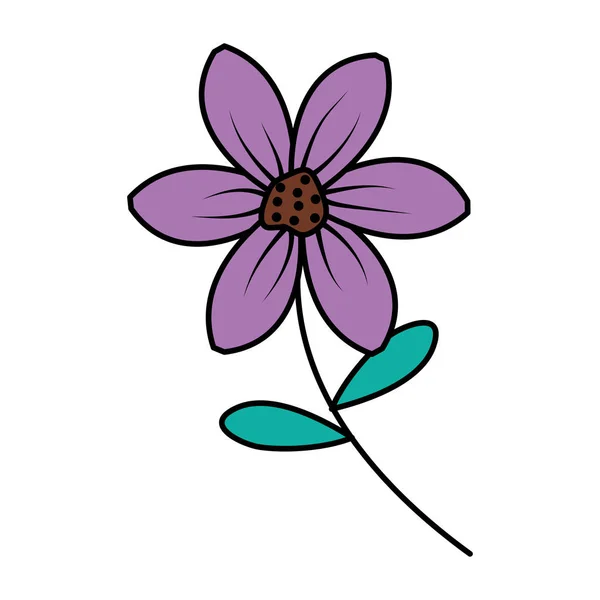 Vacker blomma dekorativa ikonen — Stock vektor