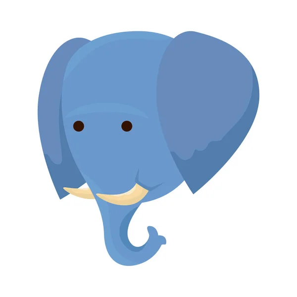 African elephant wild character — Stock Vector