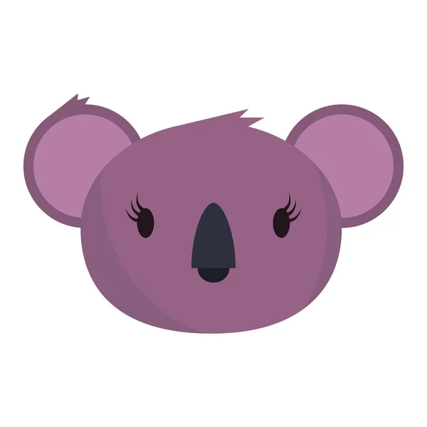 Pequeno koala fêmea selvagem personagem — Vetor de Stock